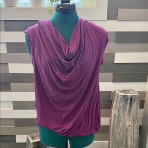 The Limited Magenta Drape Neck Blouse